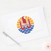 Frans-Polynesische Vlag, Drapeau Polynésie Françai Rechthoekige Sticker (Envelop)
