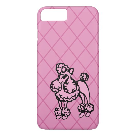 Frans Poodle iPhone 7 Plus Hoesje (Achterkant)