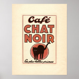  frans poster "Café chat noir"