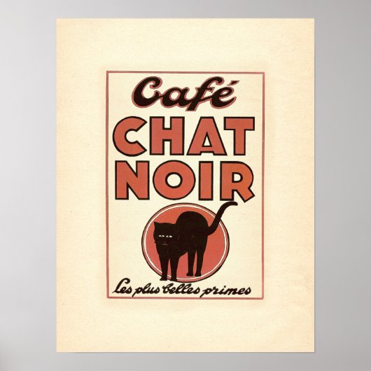 frans poster "Café chat noir" (Voorkant)