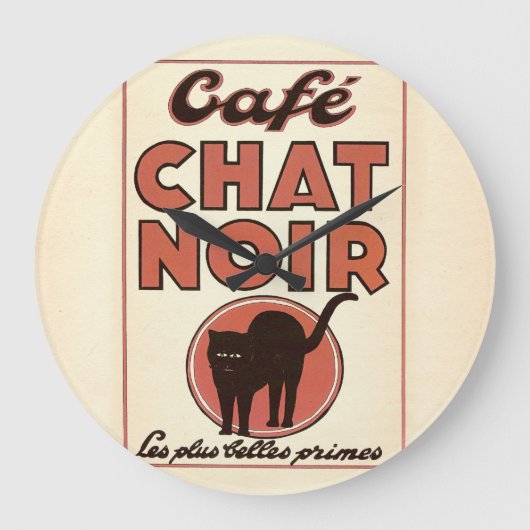 frans poster "Café chat noir" Grote Klok (Voorkant)