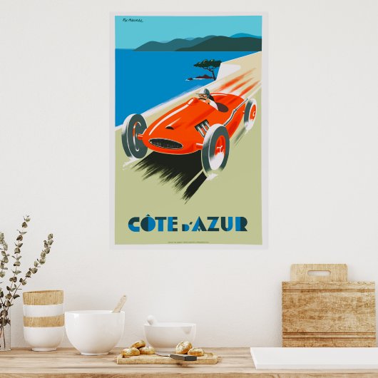Frans Poster Cote d'Azur (Keuken)