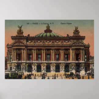 Frans Poster - Opera House Paris Frankrijk