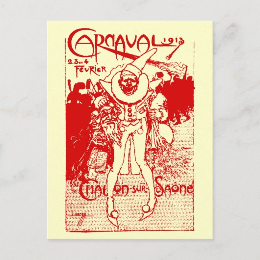 Frans Poster van 1913, rood Briefkaart (Voorkant)