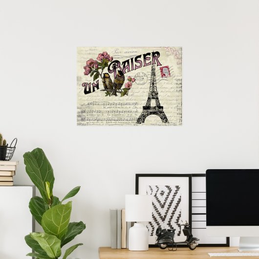 Frans Poster van  liefde (Thuiskantoor)