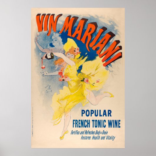 Frans Poster: Vin Mariani, Franse tonijnwijn Poster (Voorkant)
