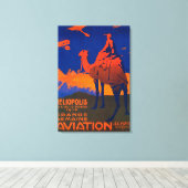 Frans Poster voor de promotie van luchtvaartmaatsc Canvas Afdruk (Insitu (Houten vloer))