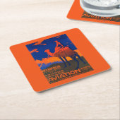 Frans Poster voor de promotie van luchtvaartmaatsc Kartonnen Onderzetters (Schuin)