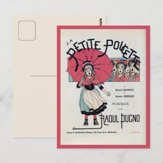  Frans poster voor kindermuziek Briefkaart (Voorkant / Achterkant)