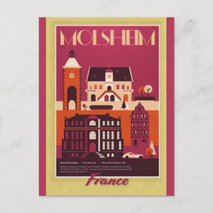 Frans Poster voor Vintage Travel Briefkaart
