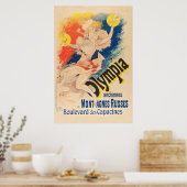 Frans Poster: Vrouw speelt crashbekkens Poster (Keuken)