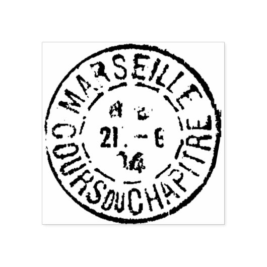  Frans Postmark Marseille Scrapbook Rubberstempel (Afrduk)