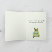 Frans Profiteer goed van groene Retro Fiat 500 Kaart (Binnen)