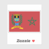 Frans protectoraat in de Marokkaanse vlag (1919-19 Sticker (Vel)