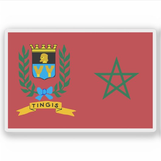 Frans protectoraat in de Marokkaanse vlag (1919-19 Sticker (Voorkant)