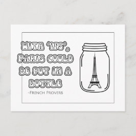 Frans Proverb Coloring Briefkaart