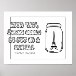 Frans Proverb Coloring Poster