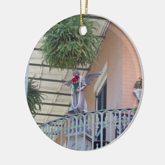 Frans Quarter Angel Keramisch Ornament (Links)