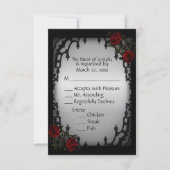 Frans Quarter Gothic RSVP met menukeuze (Voorkant)