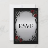 Frans Quarter Gothic RSVP met menukeuze (Achterkant)