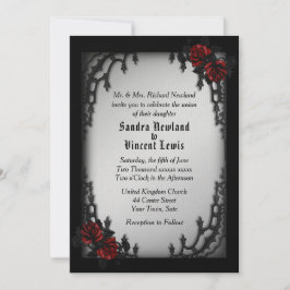Frans Quarter Gothic Wedding Theme Kaart