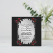 Frans Quarter Iron Gothic Theme Weddenschap Kaart (Staand voorkant)