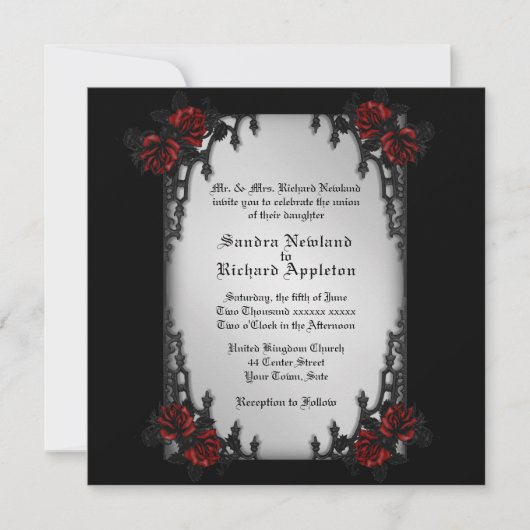 Frans Quarter Iron Gothic Theme Weddenschap Kaart (Voorkant)