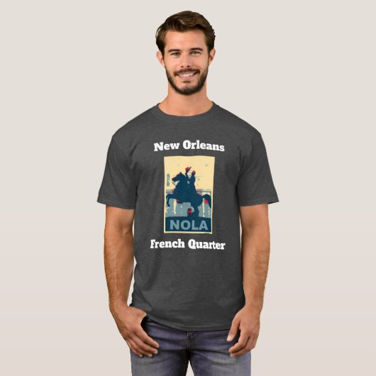 Frans Quarter  Jackson Square Add Text T-shirt (Voorkant volledig)