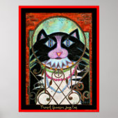 Frans Quarter Jazz Cat Poster (Voorkant)