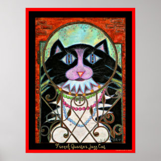 Frans Quarter Jazz Cat Poster