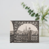 Frans Quarter Lace Balcony Briefkaart (Staand voorkant)