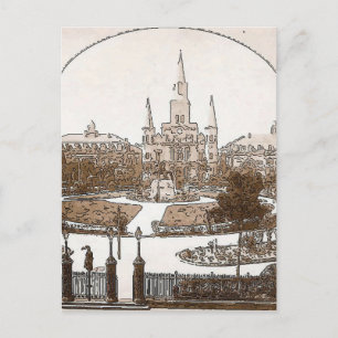 Frans Quarter Lace Jackson Square 1925 Briefkaart
