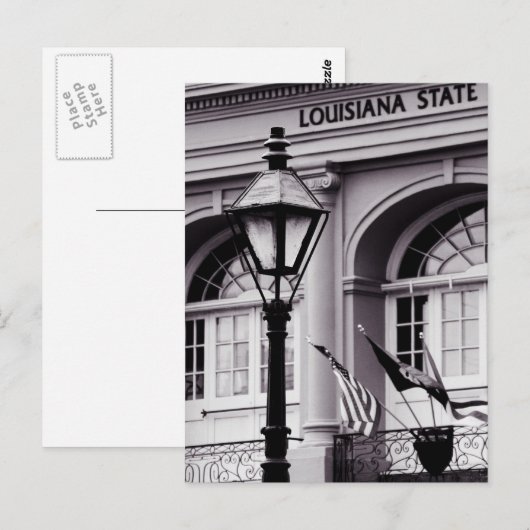 Frans Quarter Lampost Briefkaart (Voorkant / Achterkant)