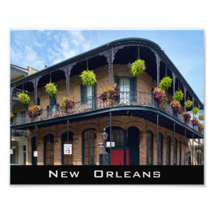 Frans Quarter New Orleans Foto Afdruk