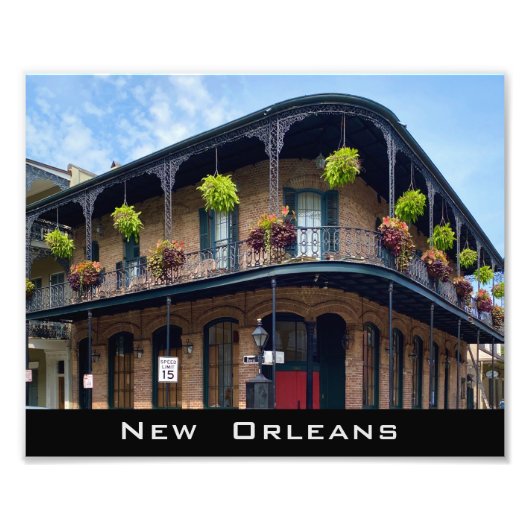 Frans Quarter New Orleans Foto Afdruk (Voorkant)