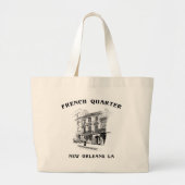 Frans Quarter New Orleans Grote Tote Bag (Voorkant)