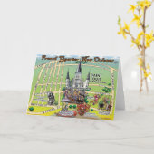 Frans Quarter New Orleans Kaart (Gele Bloem)