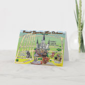 Frans Quarter New Orleans Kaart (Voorkant)