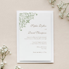 Frans Regency Green Fleur de Lis Pattern Kaart