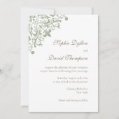 Frans Regency Green Fleur de Lis Pattern Kaart (Voorkant)