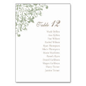 Frans Regency Green Fleur de Lis Pattern Wedding Kaart (Voorkant)