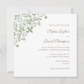 Frans Regency Green Fleur de Lis Square Kaart (Voorkant)