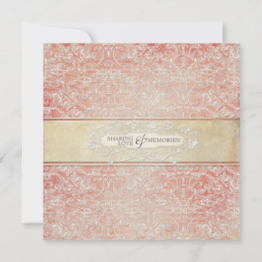 Frans Regency Lace 100th Birthday Kaart (Achterkant)