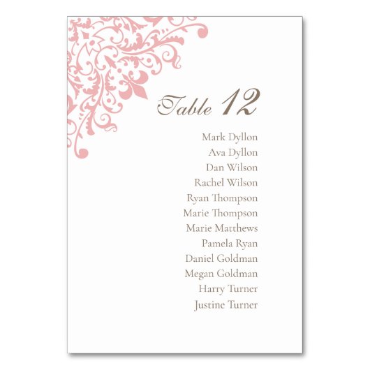 Frans Regency Pink Fleur de Lis Pattern Wedding Kaart (Achterkant)