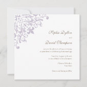 Frans Regent Paars Fleur de Lis Pattern Square Kaart (Voorkant)