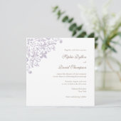 Frans Regent Paars Fleur de Lis Square Kaart (Staand voorkant)