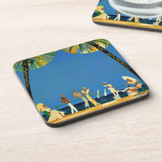 Frans reisbureau Cote D'Azur Bier Onderzetter (Linkerzijde)