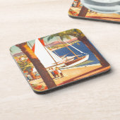  Frans reisbureau Cote D'Azur Bier Onderzetter (Linkerzijde)