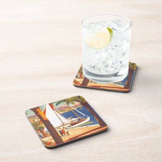  Frans reisbureau Cote D'Azur Bier Onderzetter (Rechterzijde)