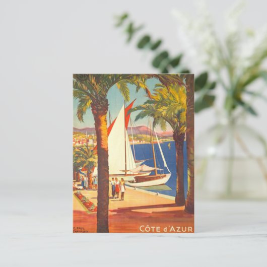  Frans reisbureau Cote D'Azur Briefkaart (Staand voorkant)